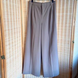 Nordstrom wide leg bell bottom high waist trouser coffee taupe mocha M open edit
